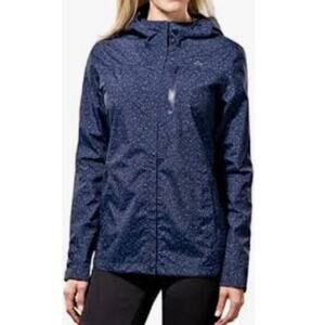 Paradox Womens Rain/Windbreaker Jacket Size Medium Blue Print Outdoor Hiking